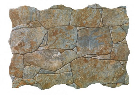 Cerámico simil piedra para exteriores color óxido