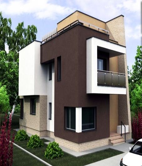 fachadas minimalista de dos pisos