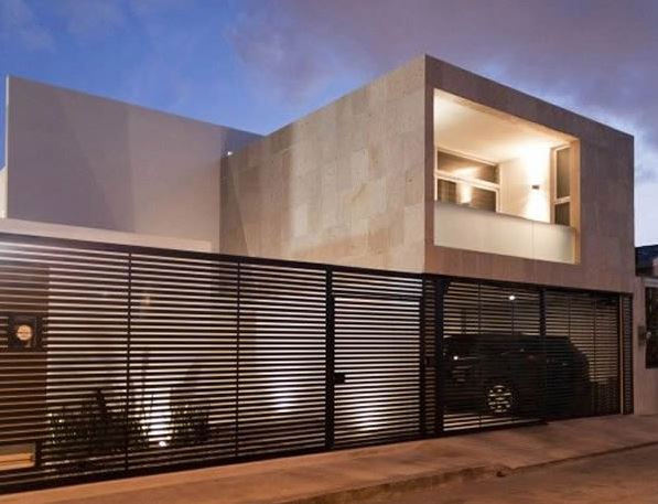 rejas horizontales minimalistas para fachadas